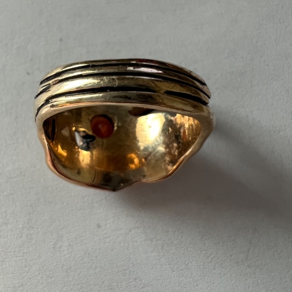 Spessartite Garnet Gold Ring (Unisex) - Picture 3 of 4